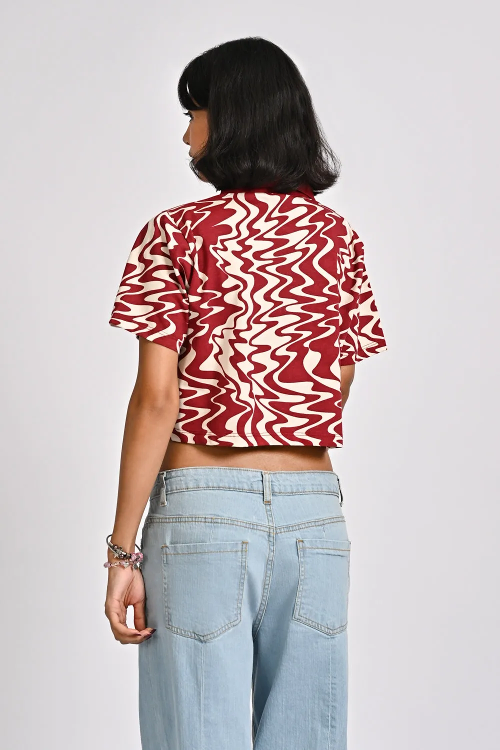 PRINTED CROPPED TEE
