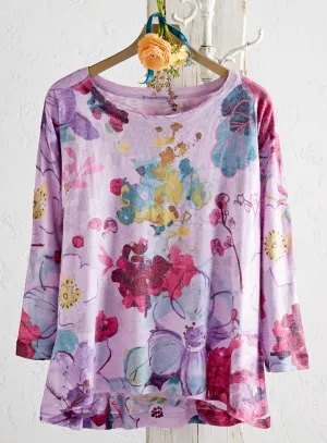 Purple Petals Knit Top