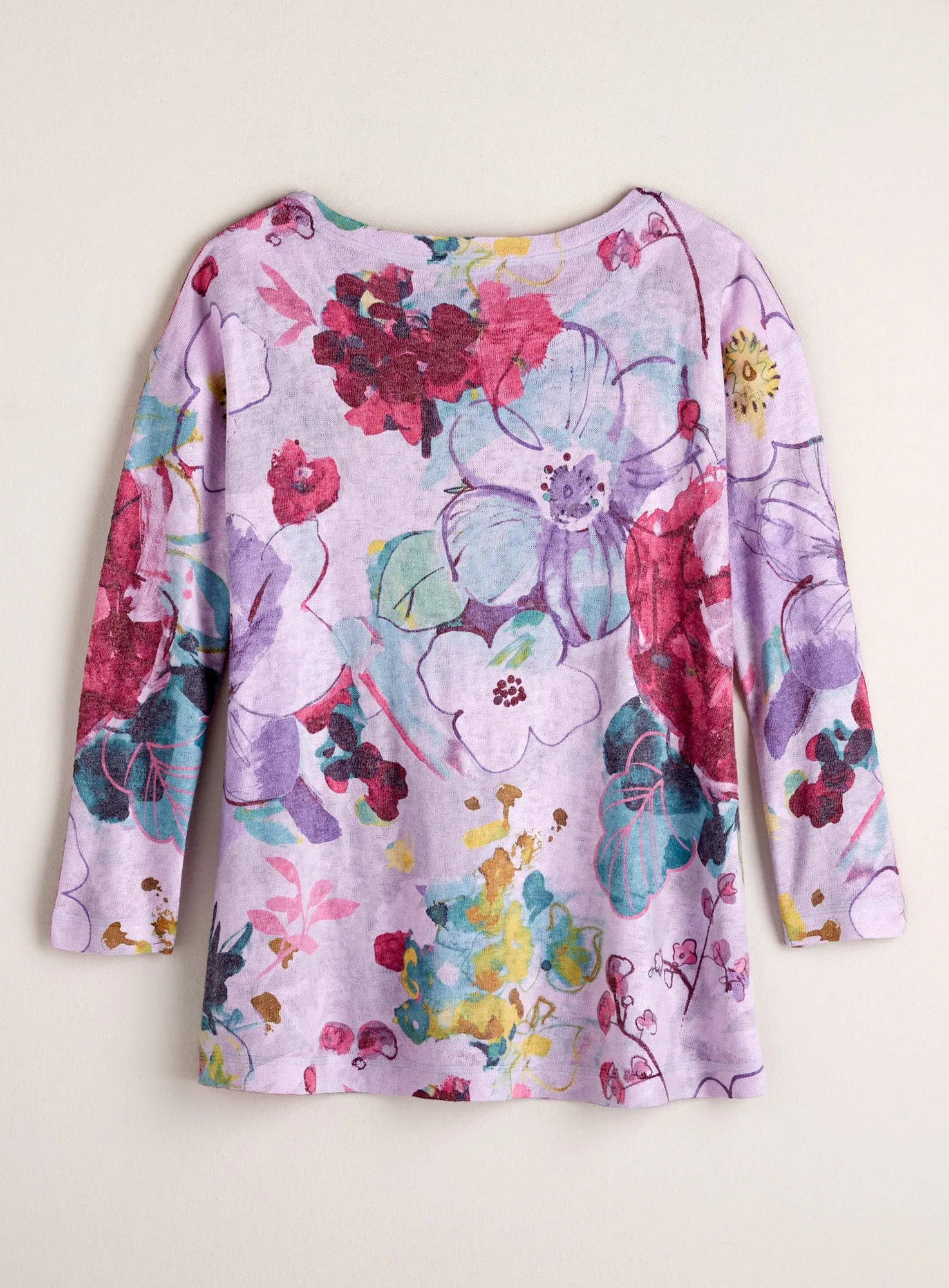 Purple Petals Knit Top