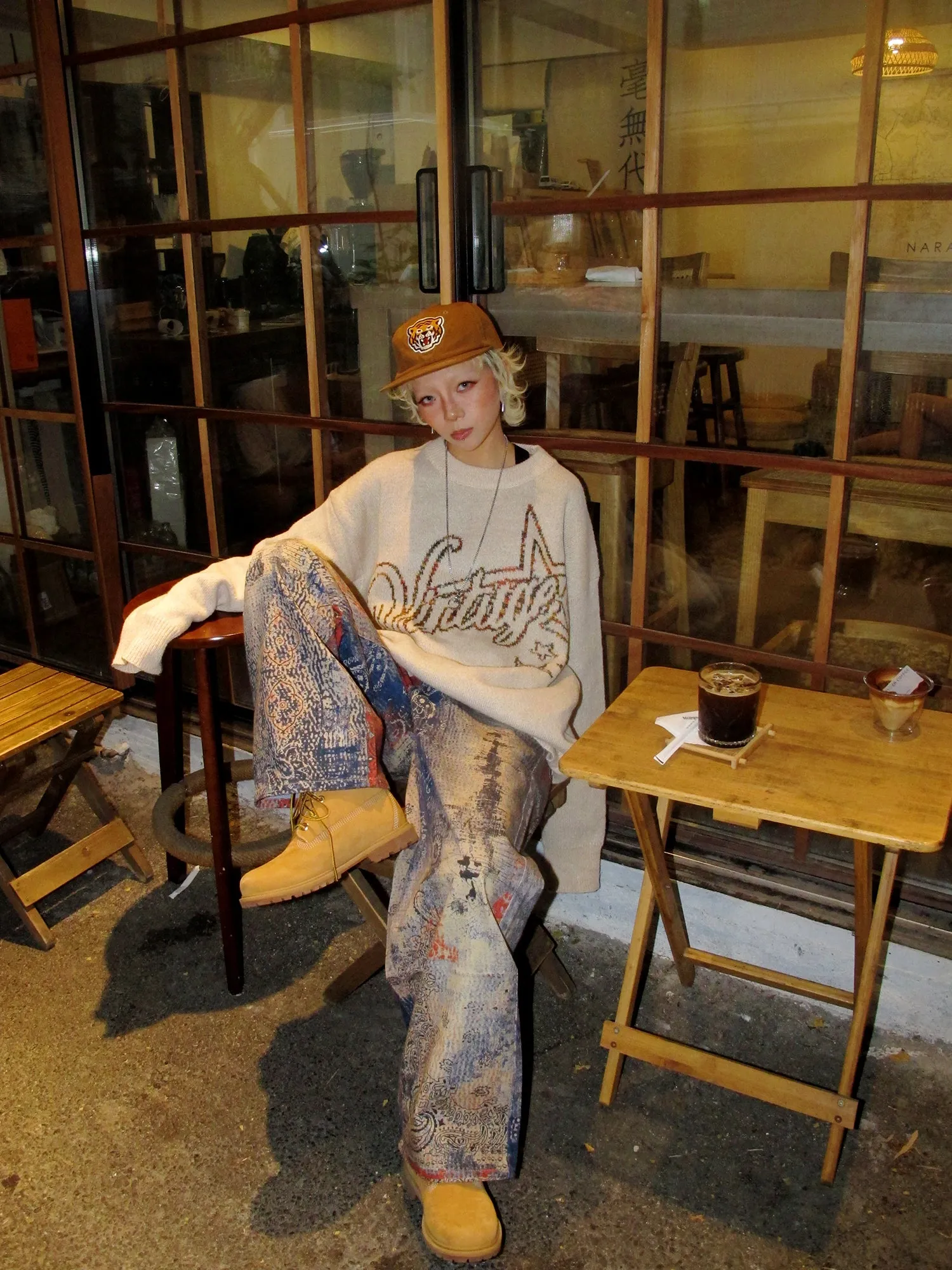 QS201B loose knit top