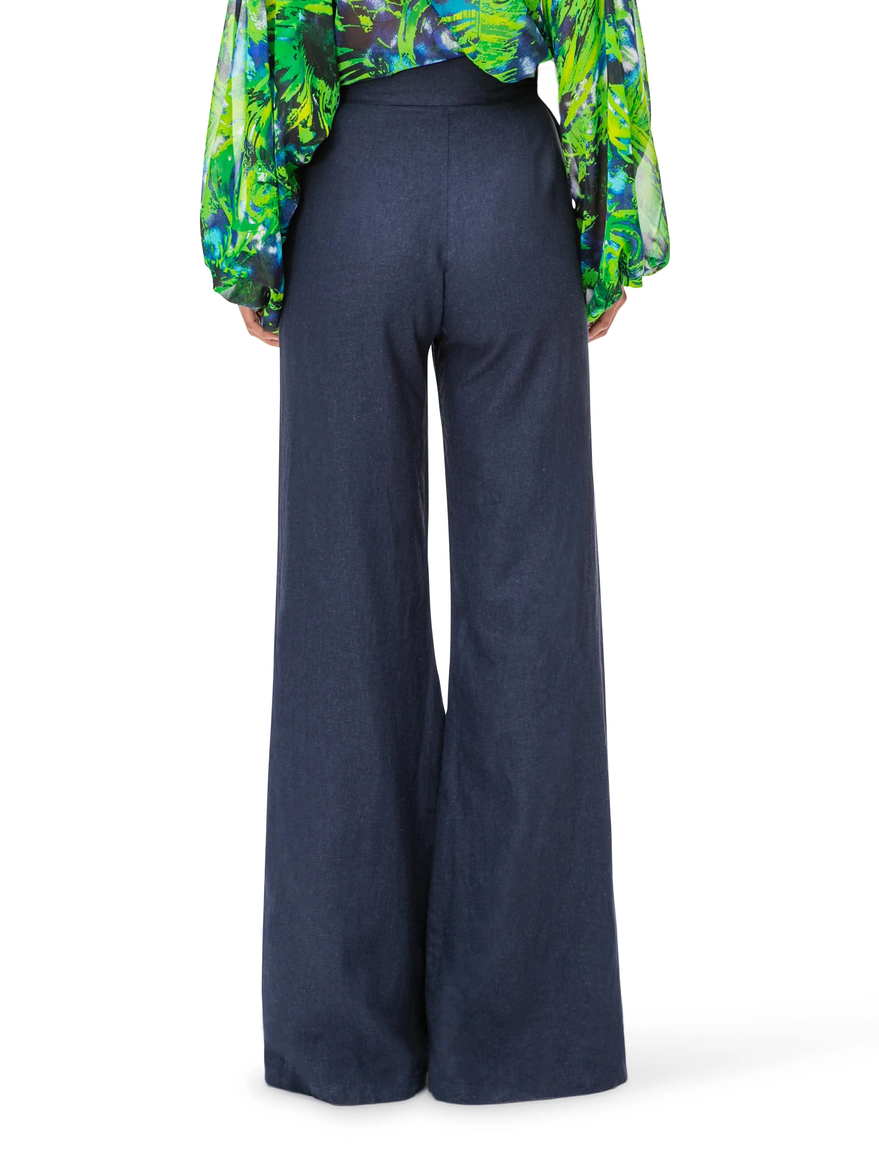 "Lupine" High Waist Linen Pants