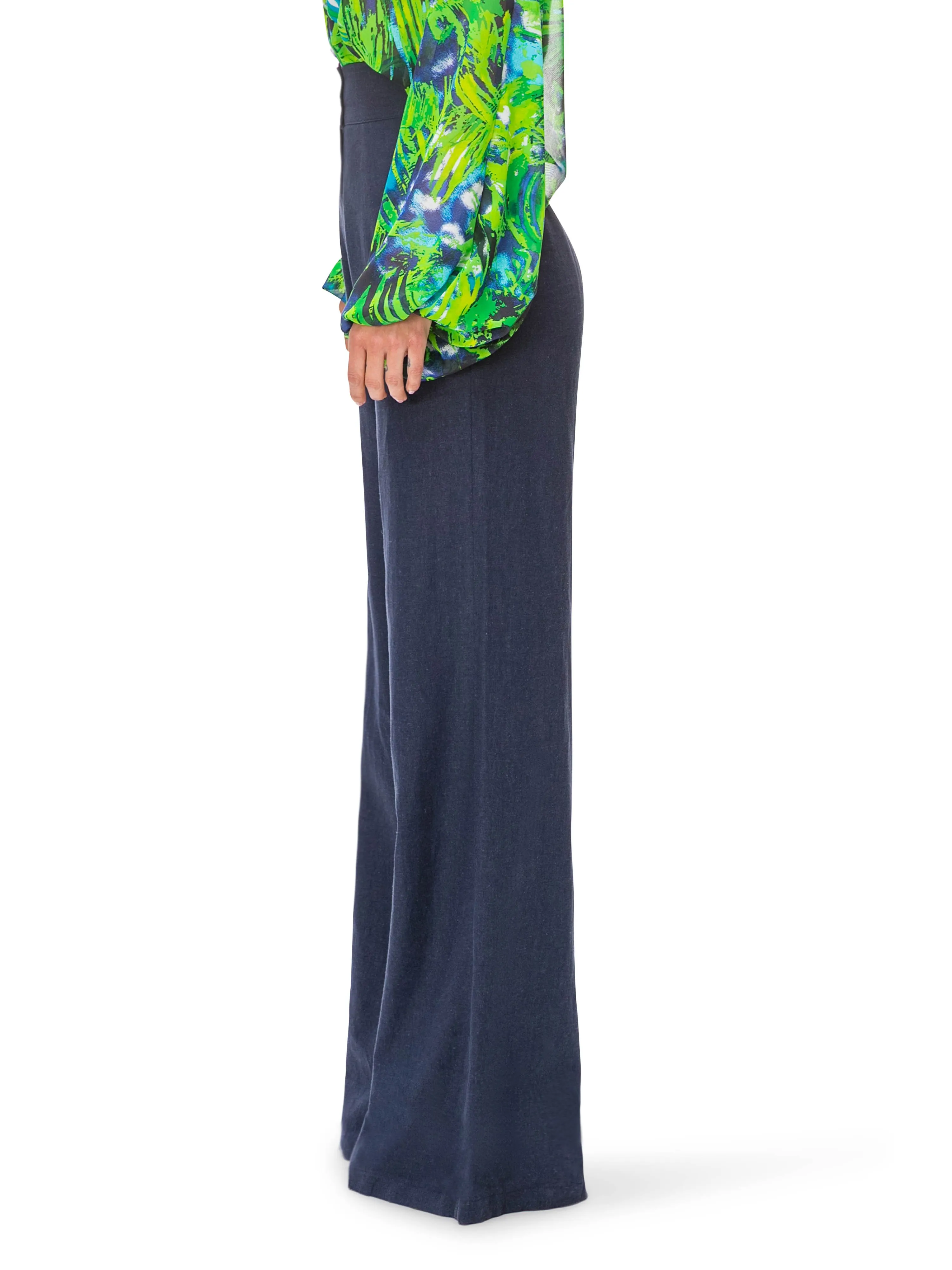 "Lupine" High Waist Linen Pants
