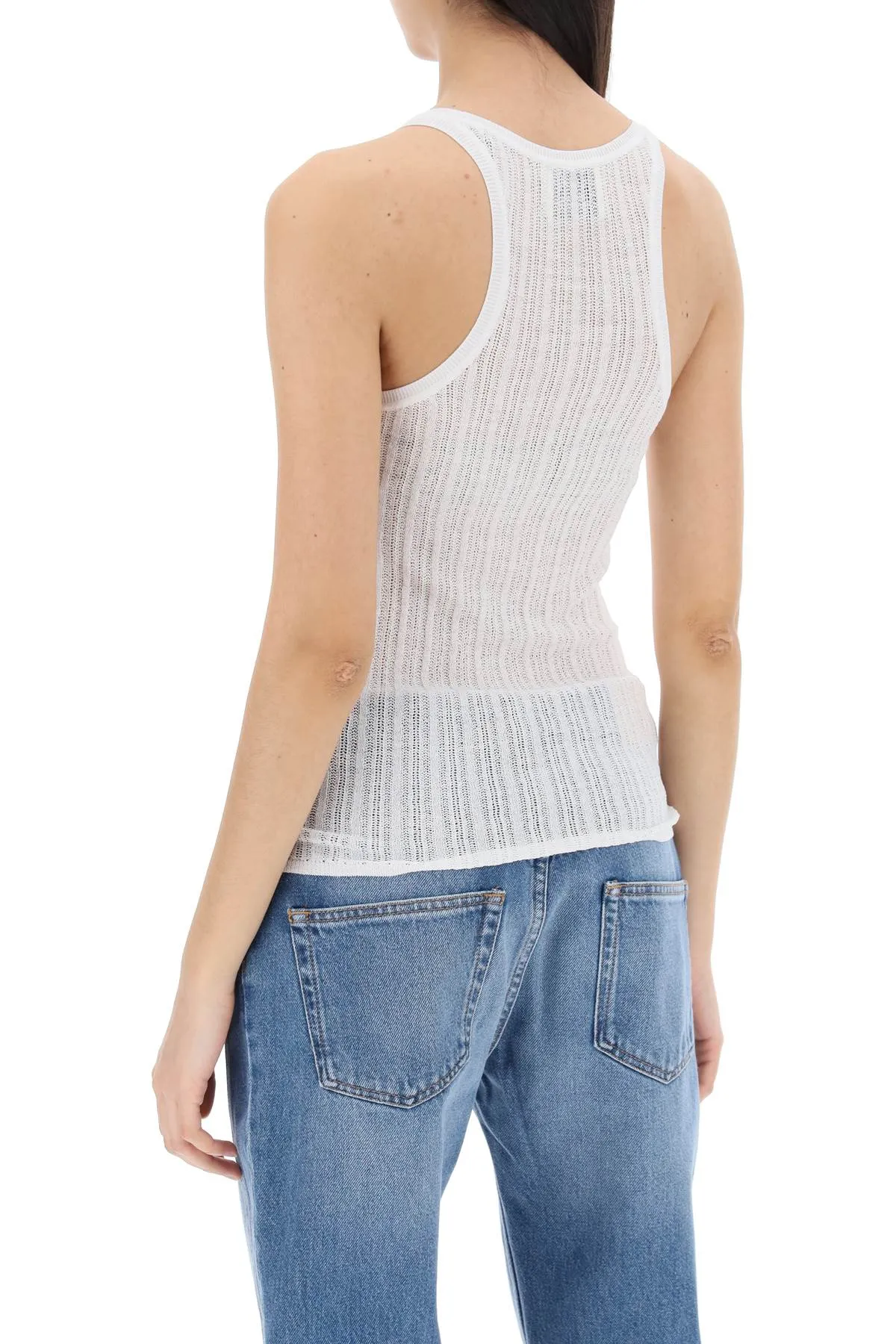 "perforated knit top
