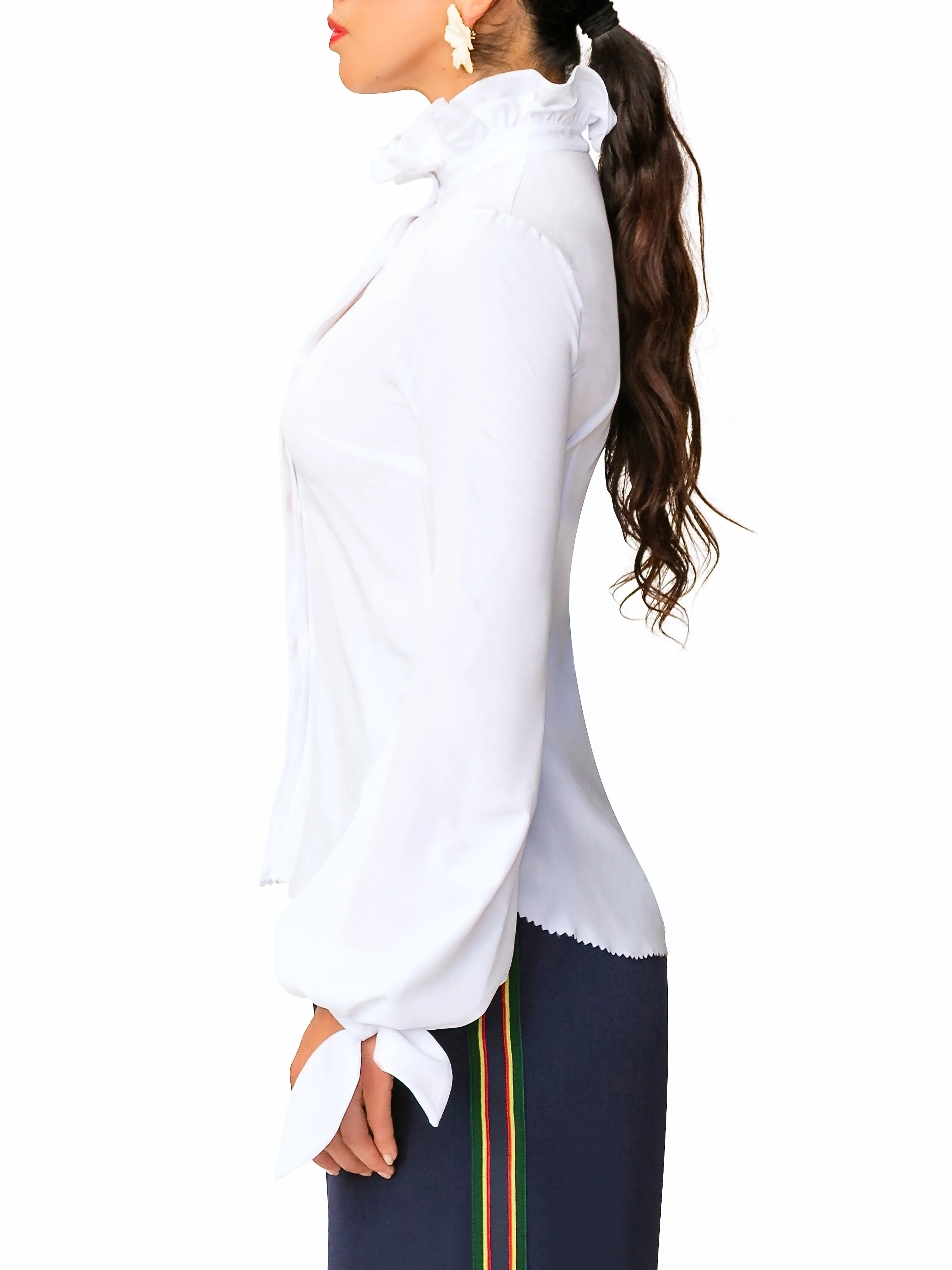 "Selena" White Dress Shirt