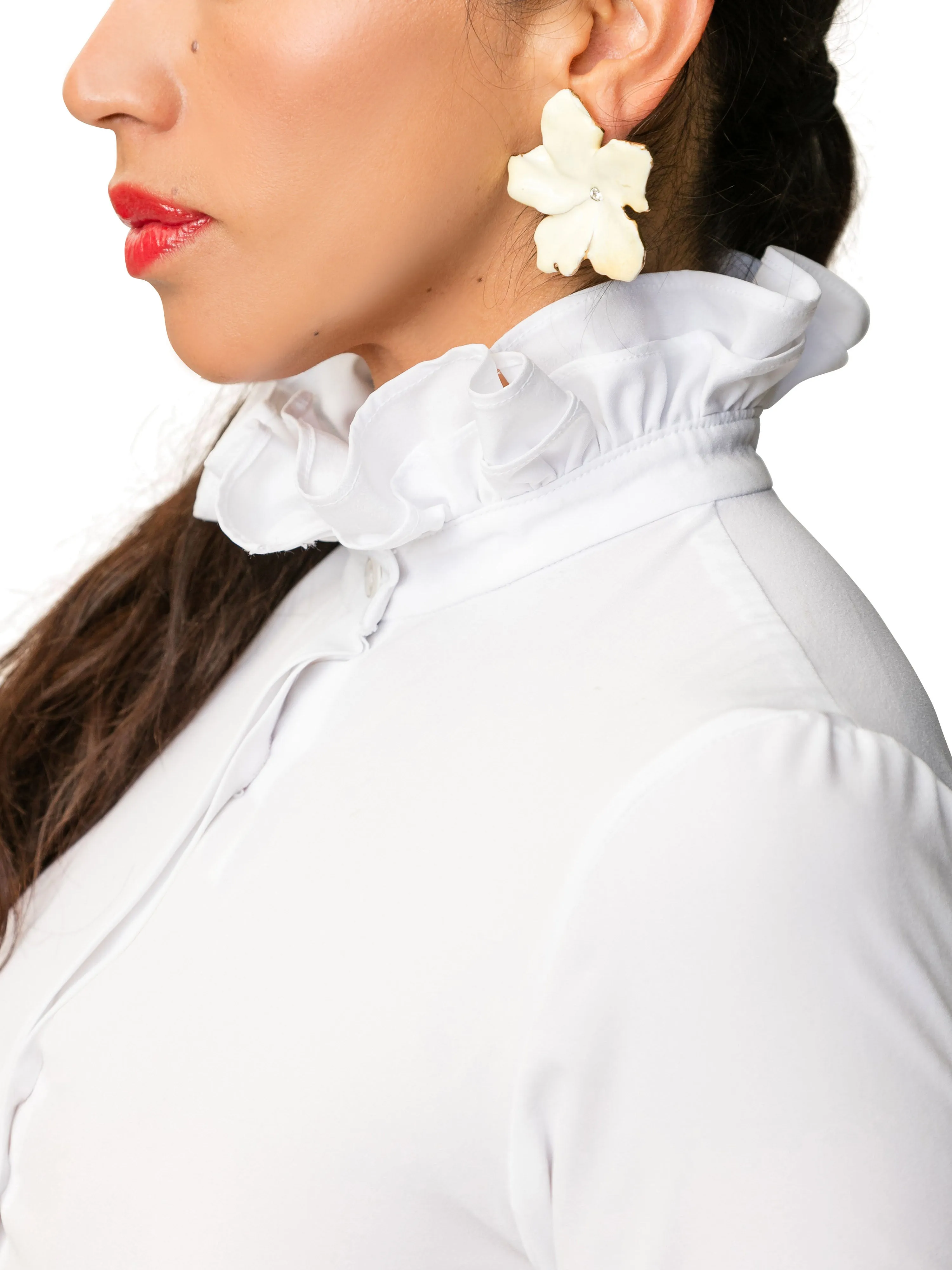 "Selena" White Dress Shirt