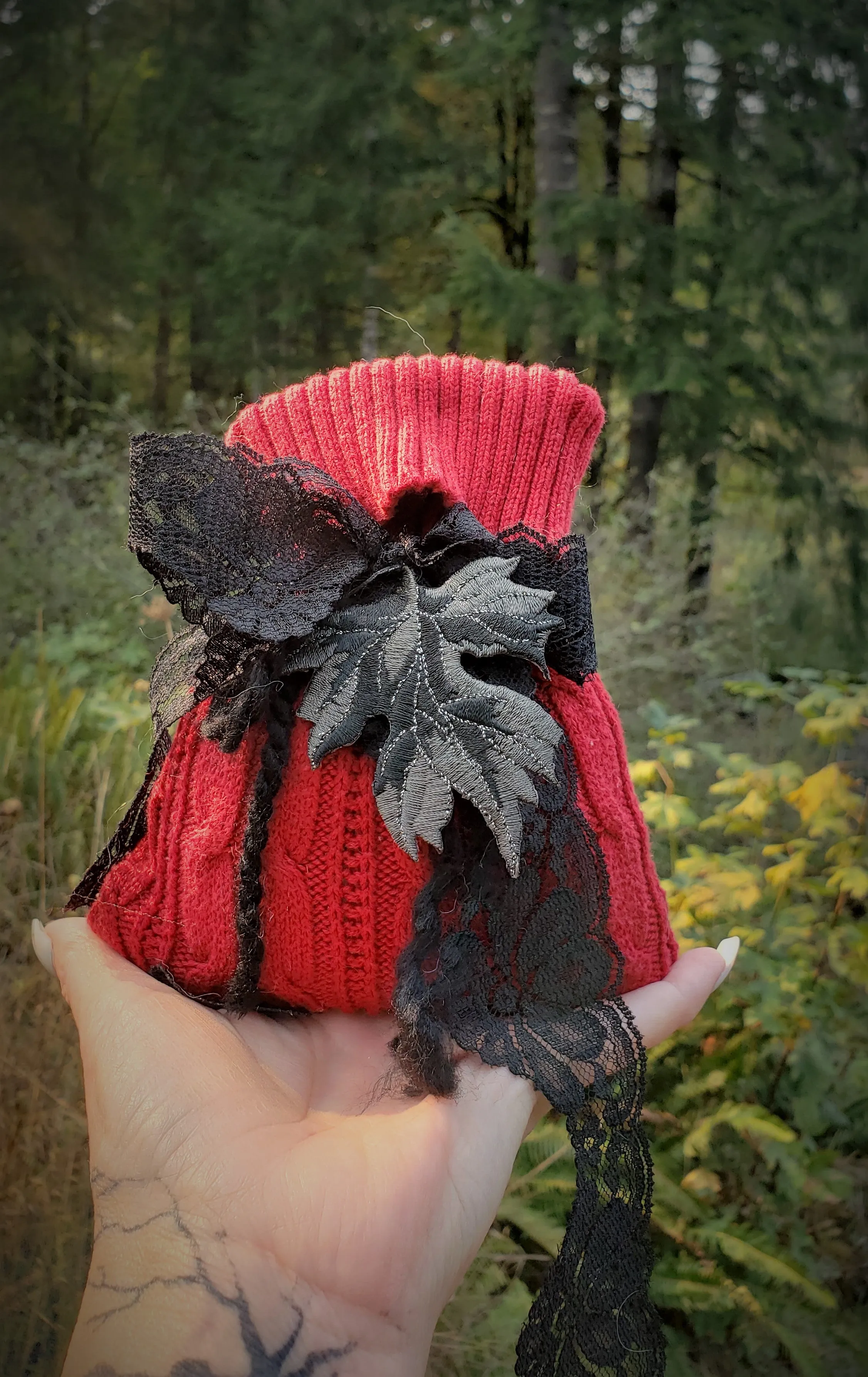 "Winter Witch" Scented Sachet In Red and Black