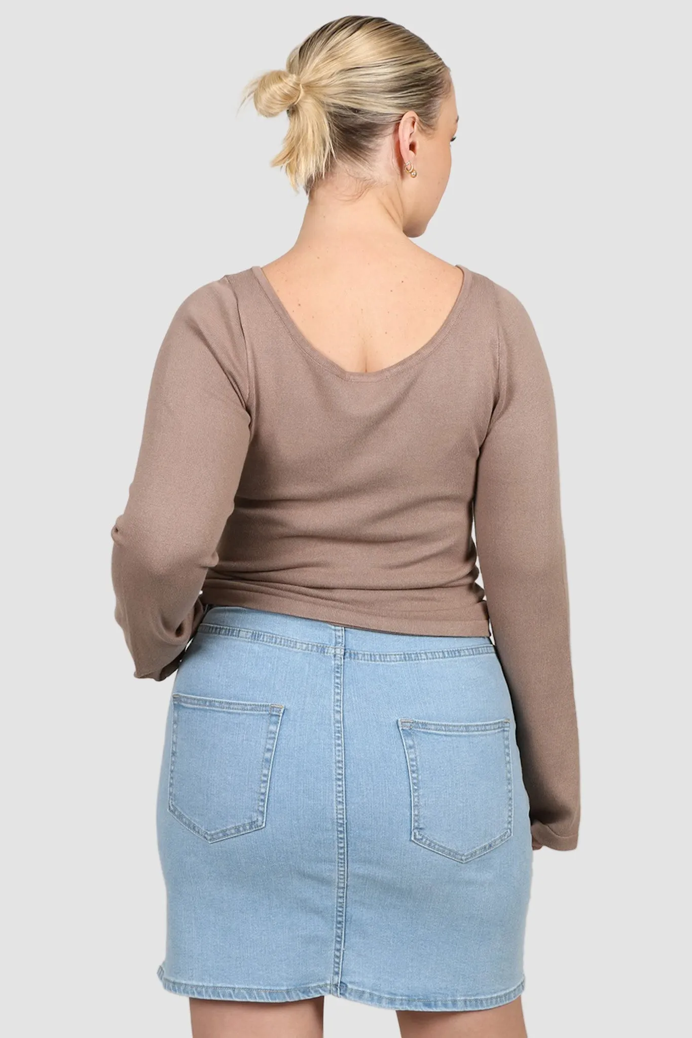 RAE KNIT TOP MOCHA
