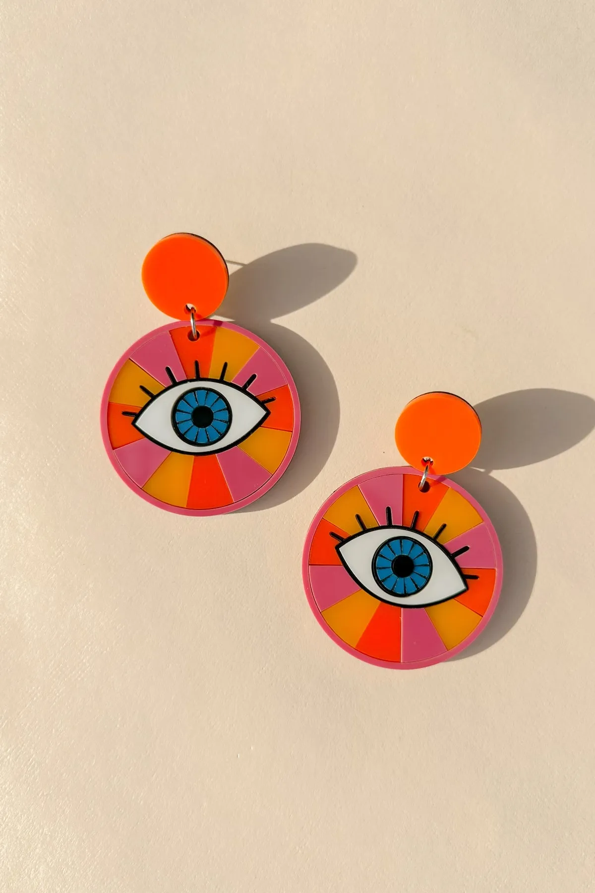 Rainbow Eye Earrings