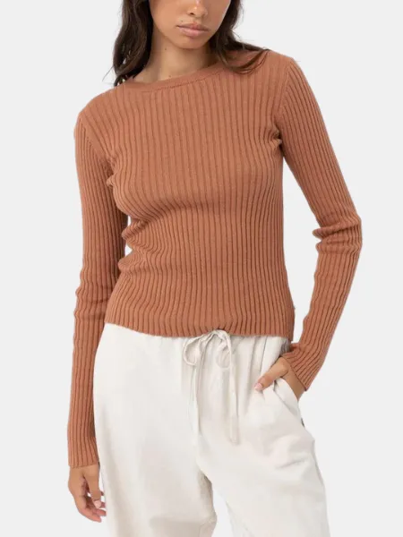RHYTHM WOMEN'S CLASSIC KNIT LONG SLEEVE TOP