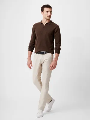 Ribbed Collar Knit Top