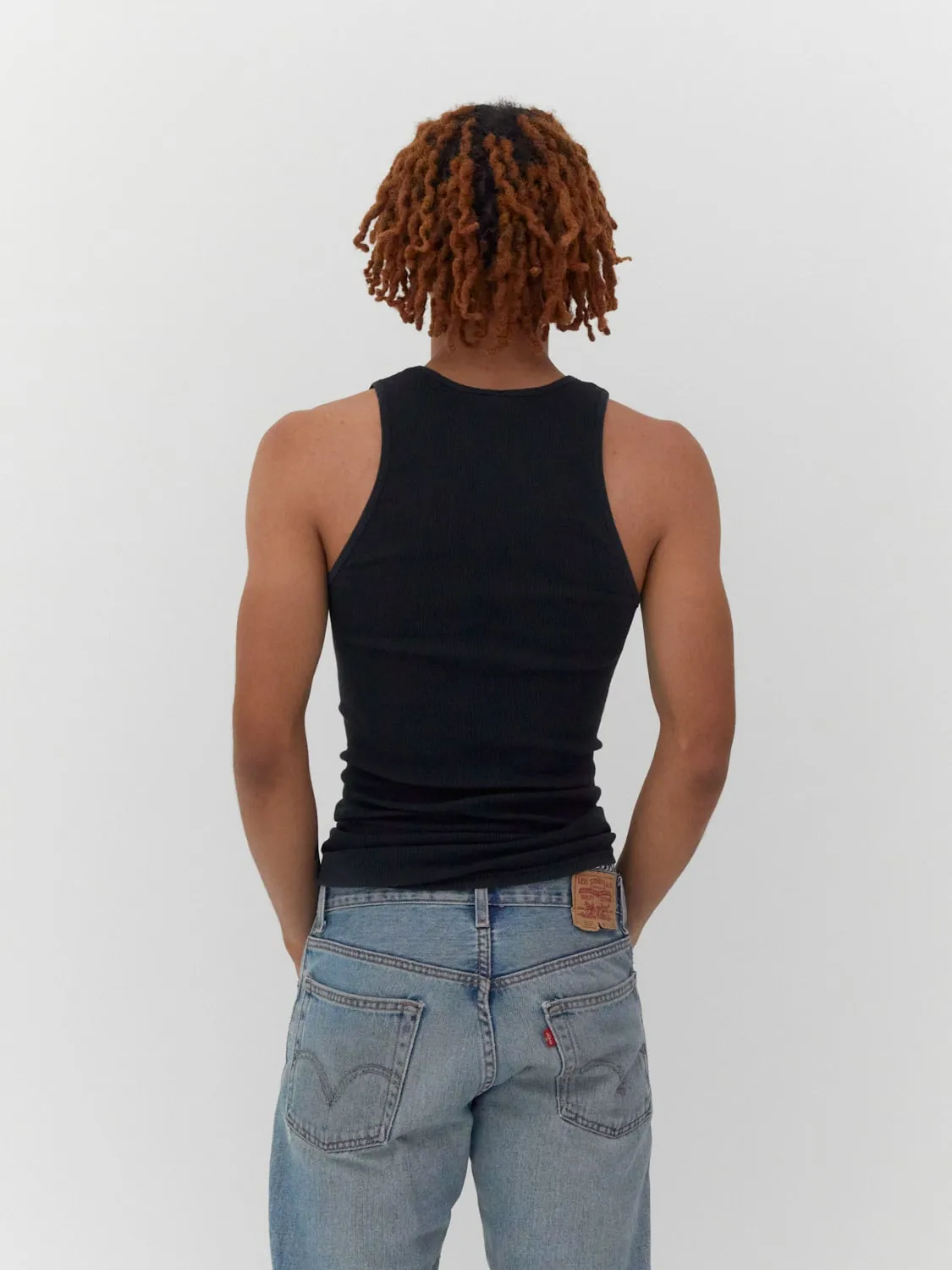 Ribbed Tank Black