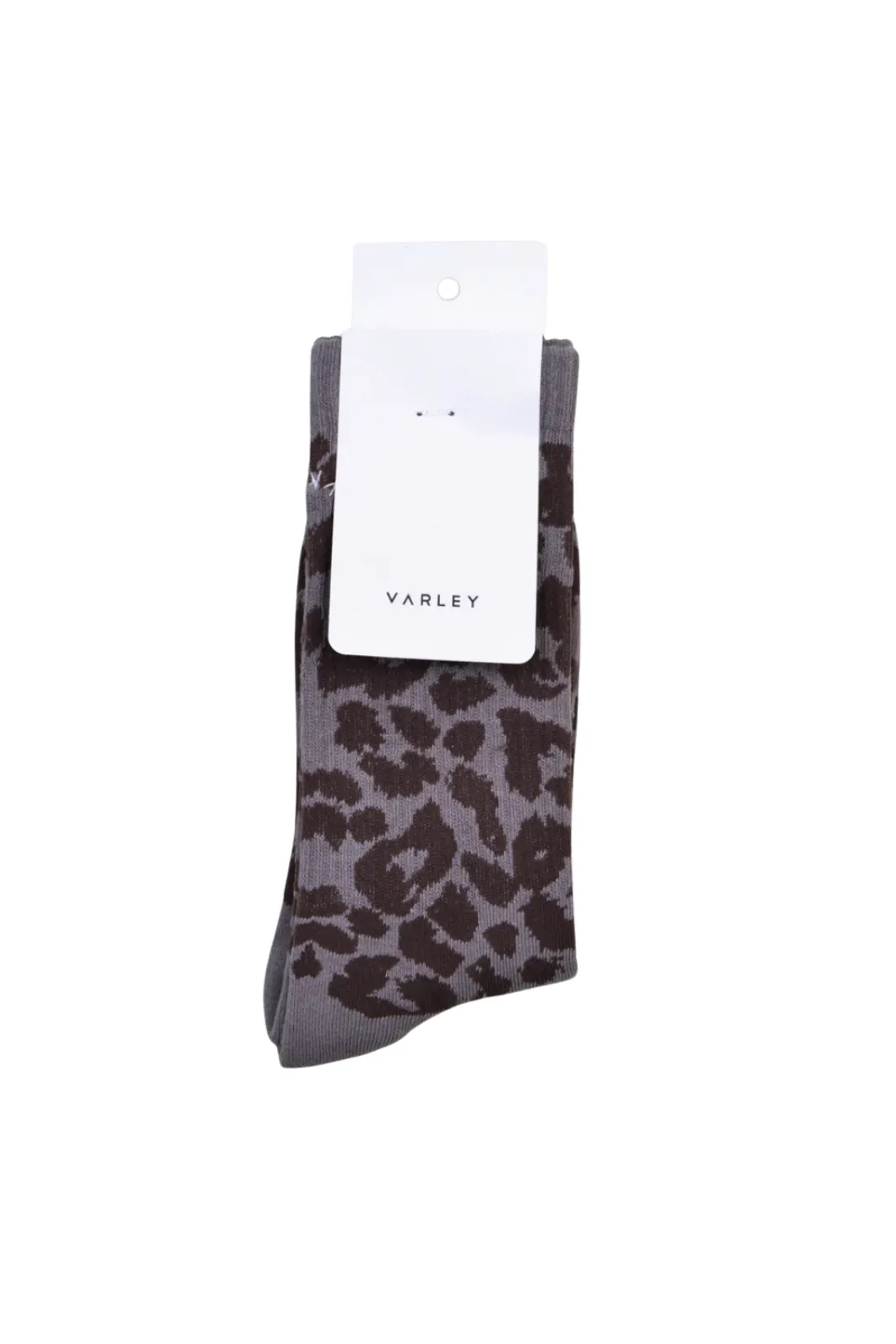 Rita Jacquard Animal Sock, Cinder Leopard