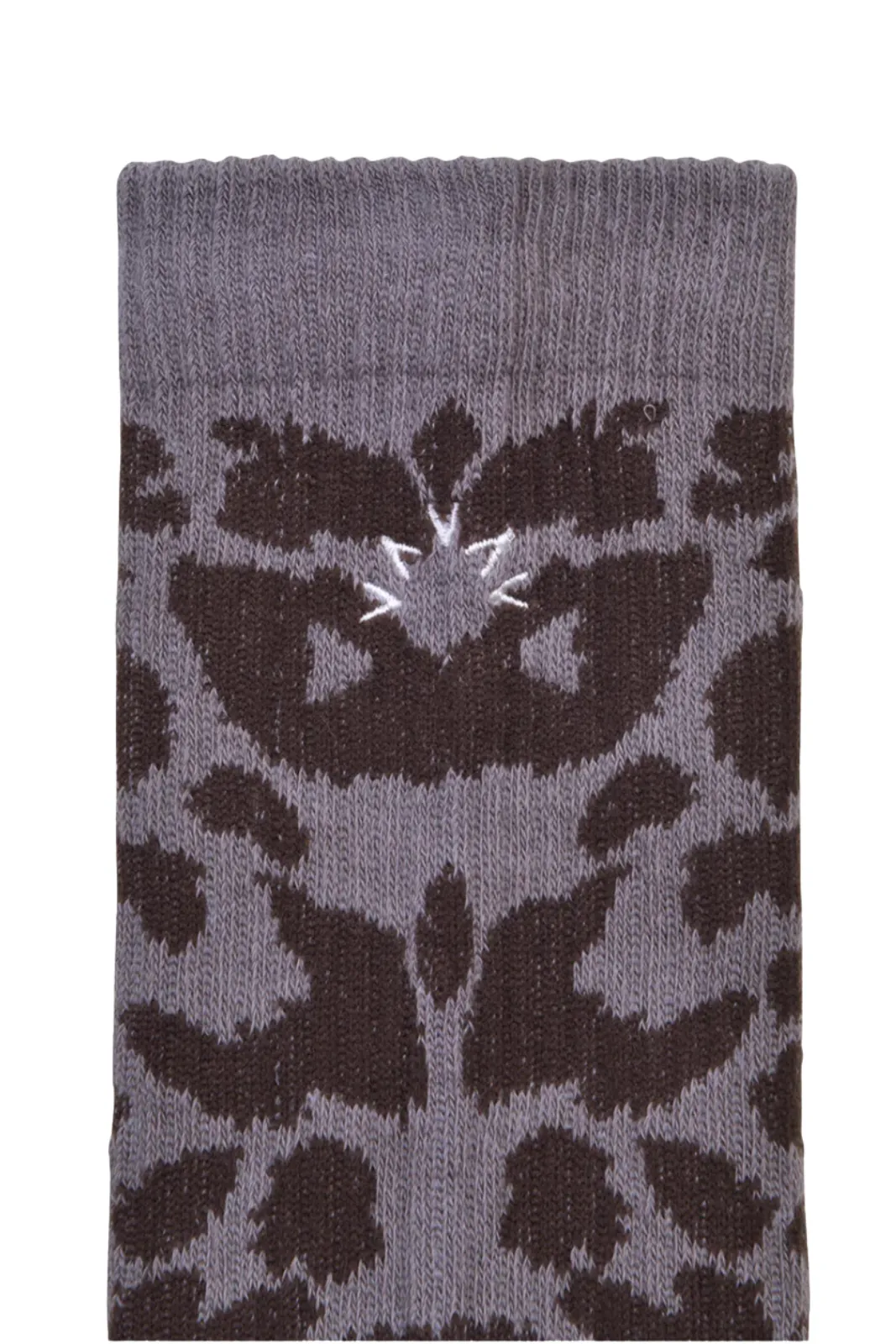 Rita Jacquard Animal Sock, Cinder Leopard