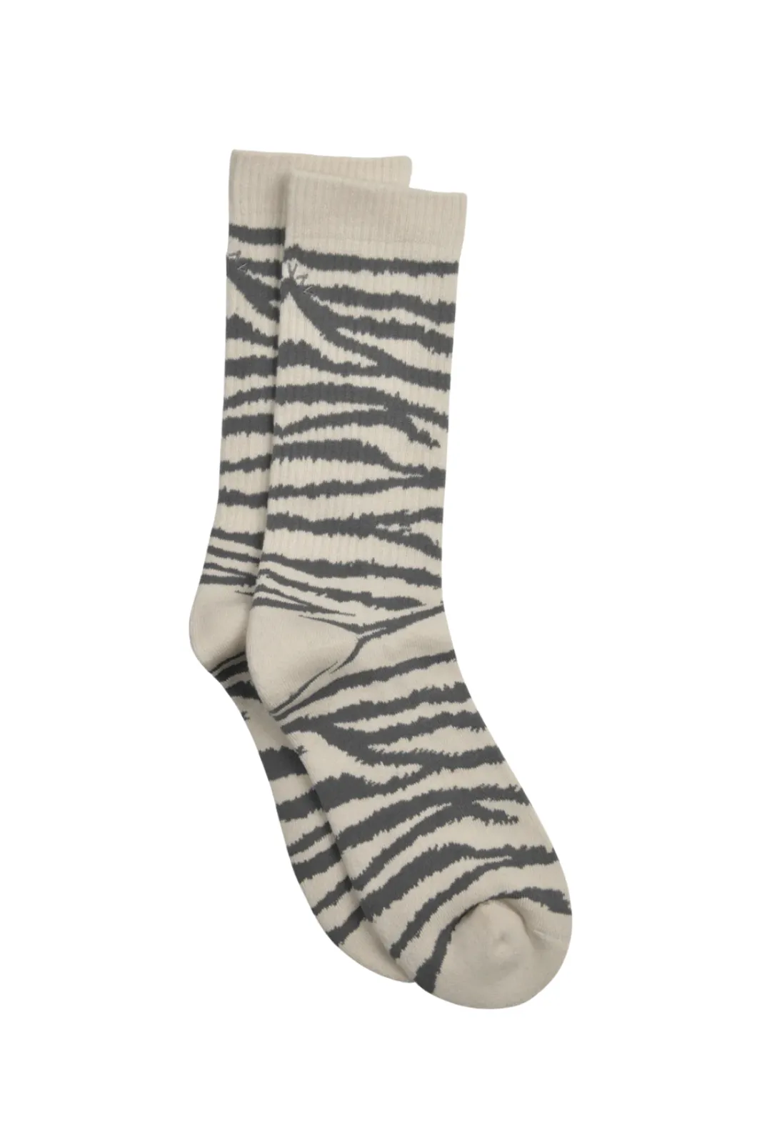 Rita Jacquard Animal Sock, Sandshell Zebra