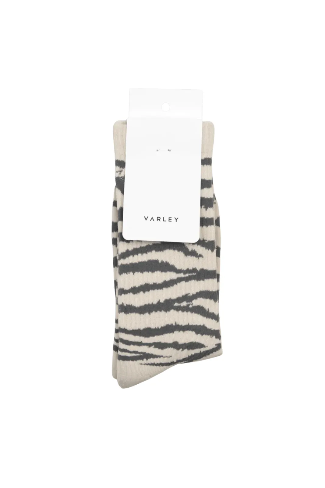 Rita Jacquard Animal Sock, Sandshell Zebra