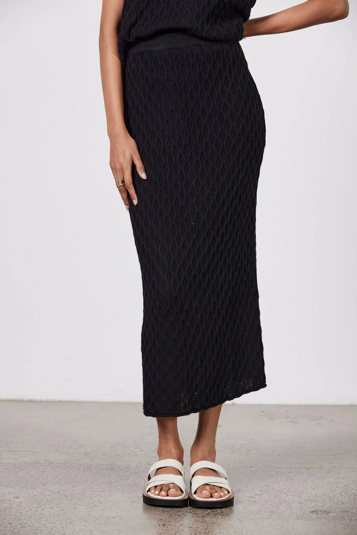Romy Knit Skirt - Black