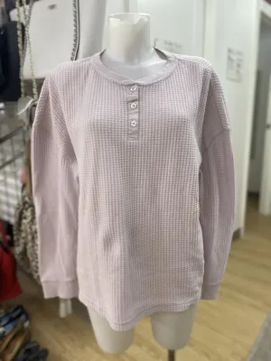 Roots waffle knit top XL