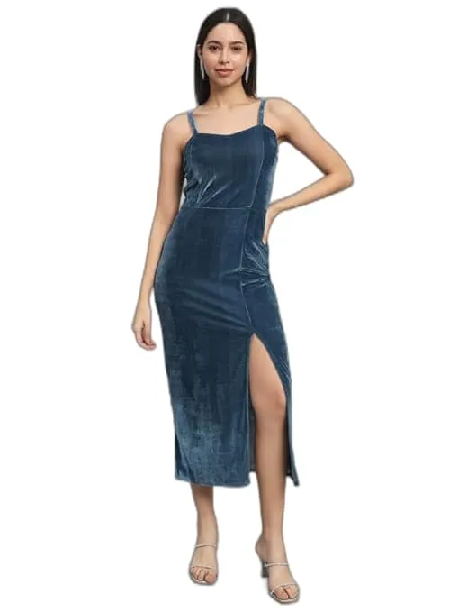 Royal Rouge Velvet Symphony Sleeveless Bodycon Dress