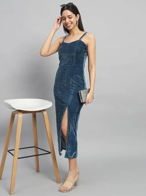 Royal Rouge Velvet Symphony Sleeveless Bodycon Dress