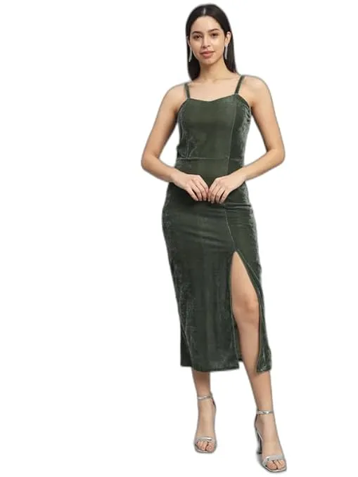 Royal Rouge Velvet Symphony Sleeveless Bodycon Dress