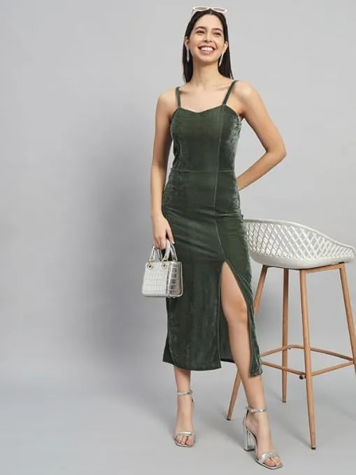 Royal Rouge Velvet Symphony Sleeveless Bodycon Dress