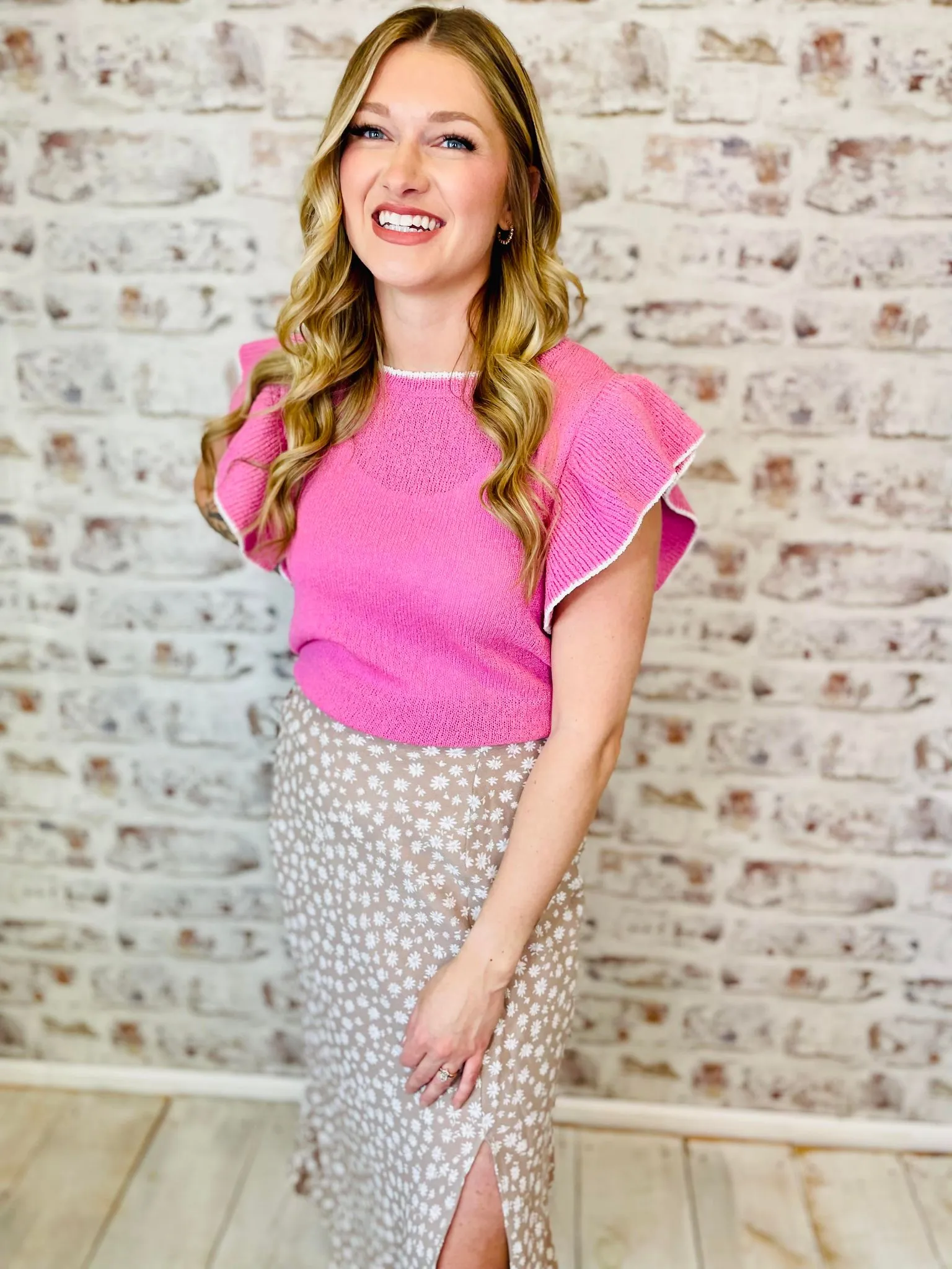 Ruffled Up Knit Top