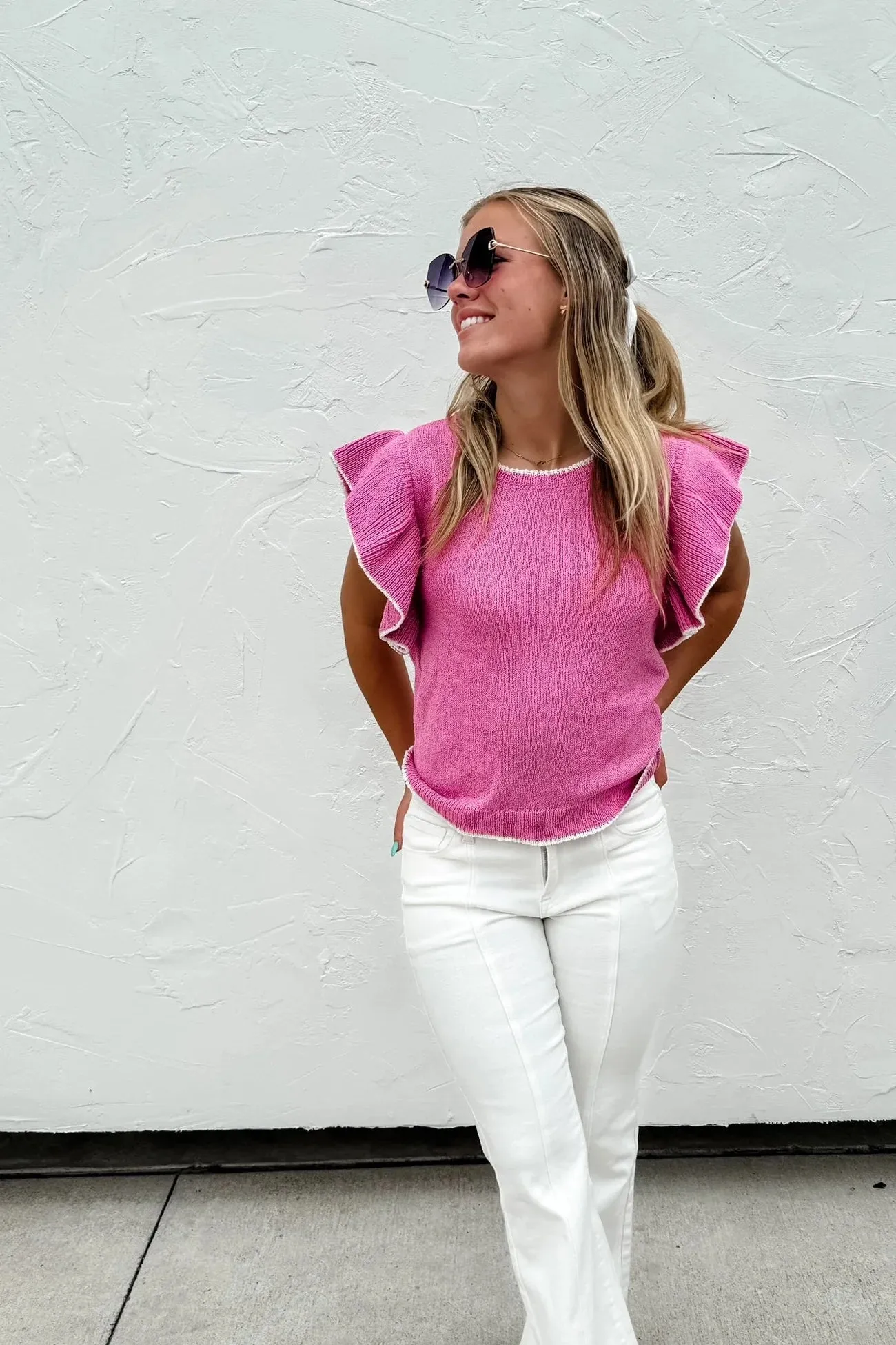 Ruffled Up Knit Top