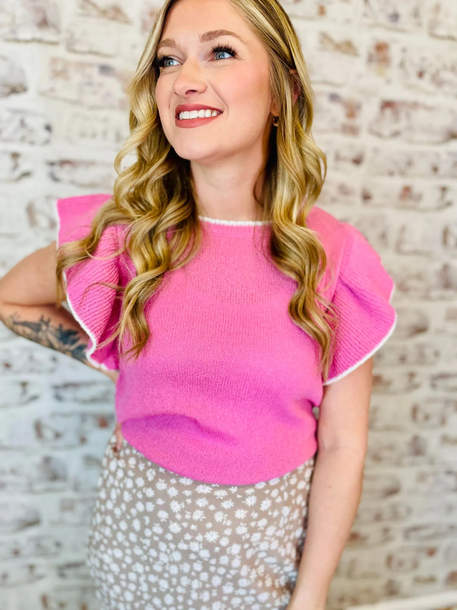 Ruffled Up Knit Top