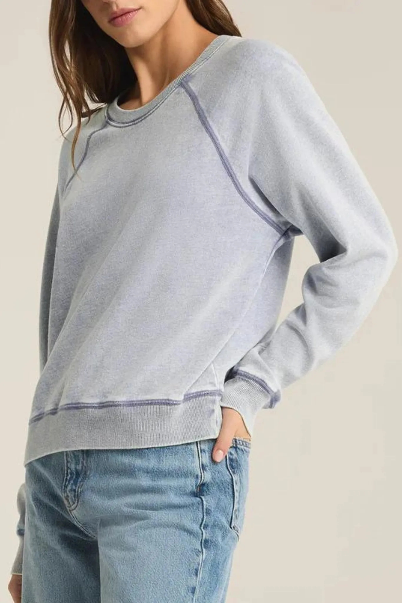 Saldana Knit Denim Top