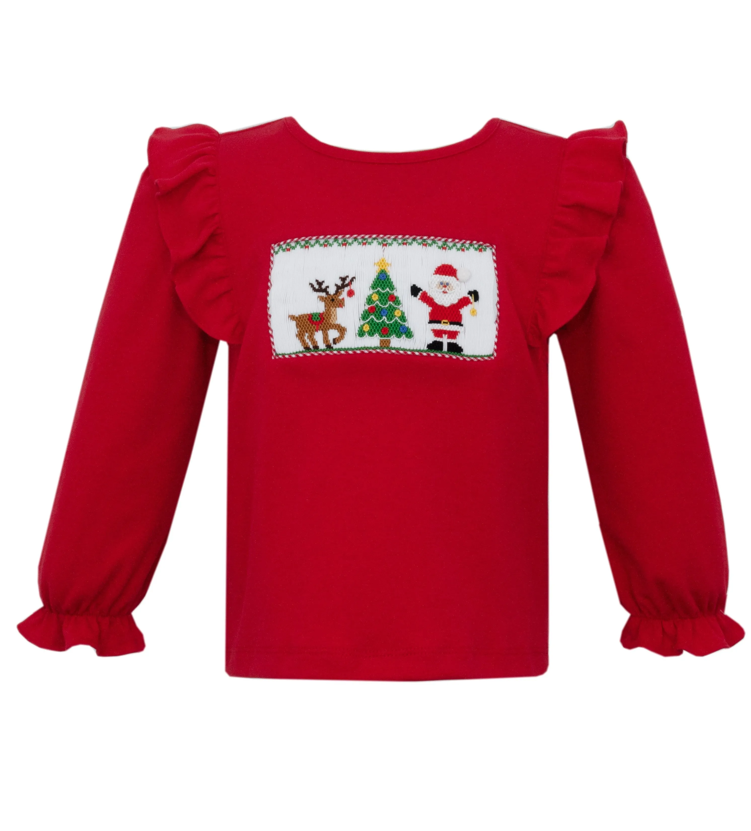 Santa Is Coming Knit Top- Red