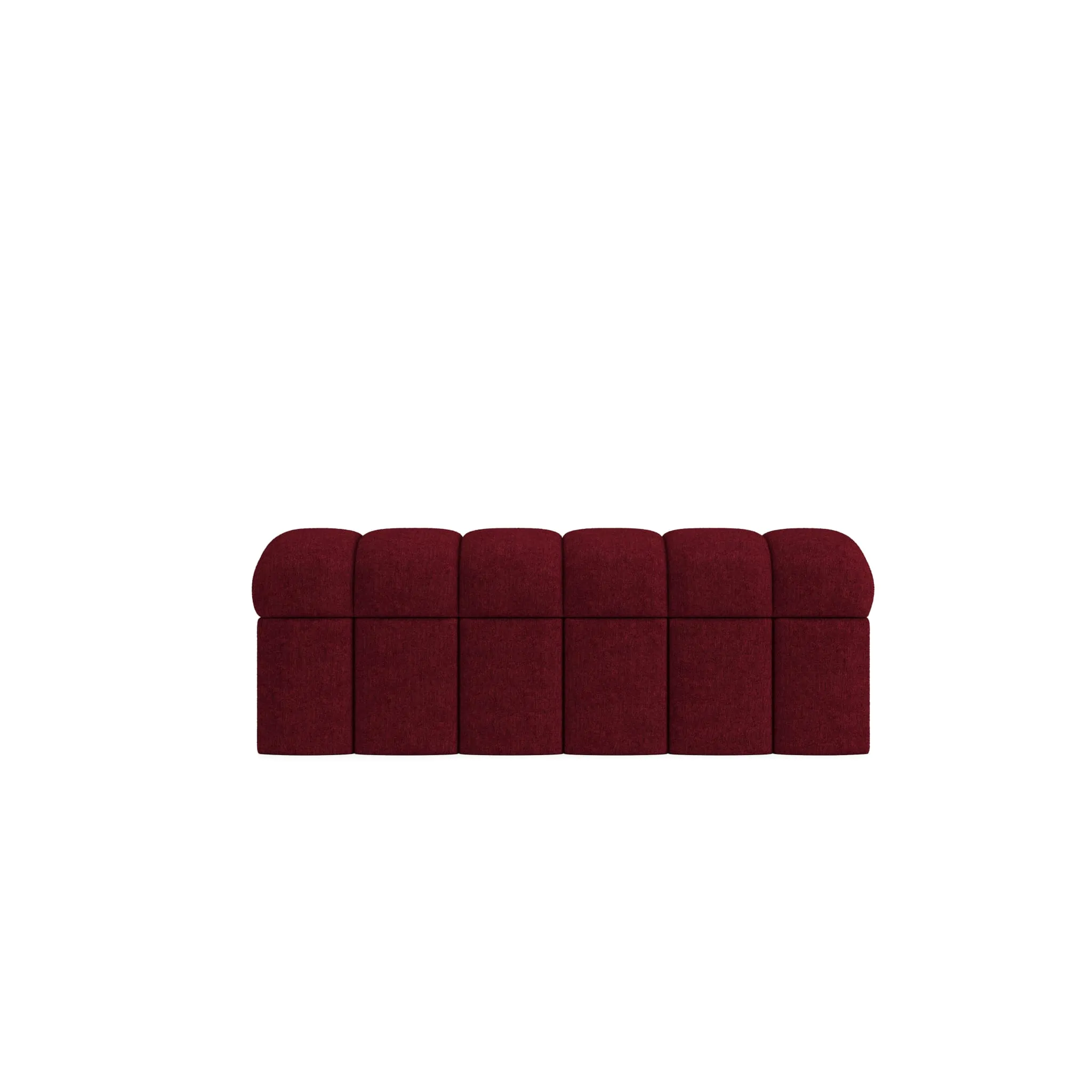 Savage Upholstered Storage Bench in Ruby Chenille
