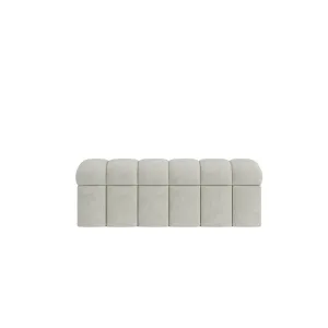 Savage Upholstered Storage Bench in Sandy Chenille
