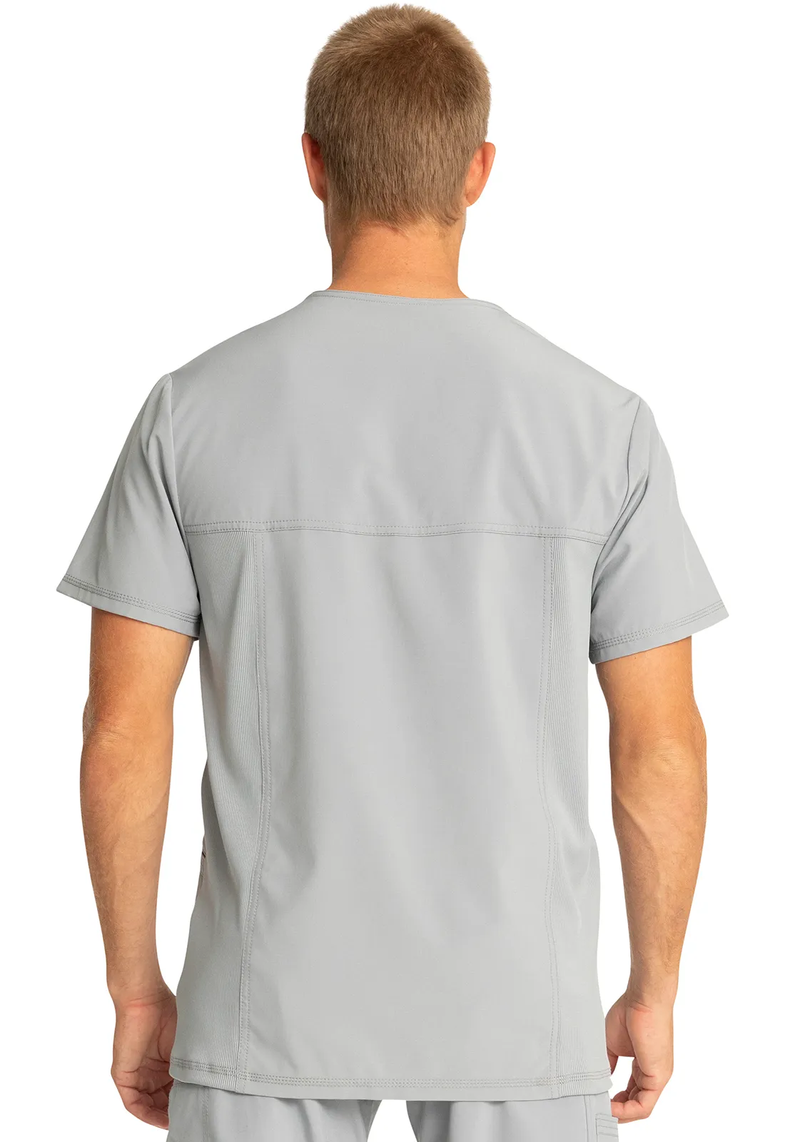 Scrub Top - Cherokee Infinity Men's V-Neck Top - Grey, CK900A