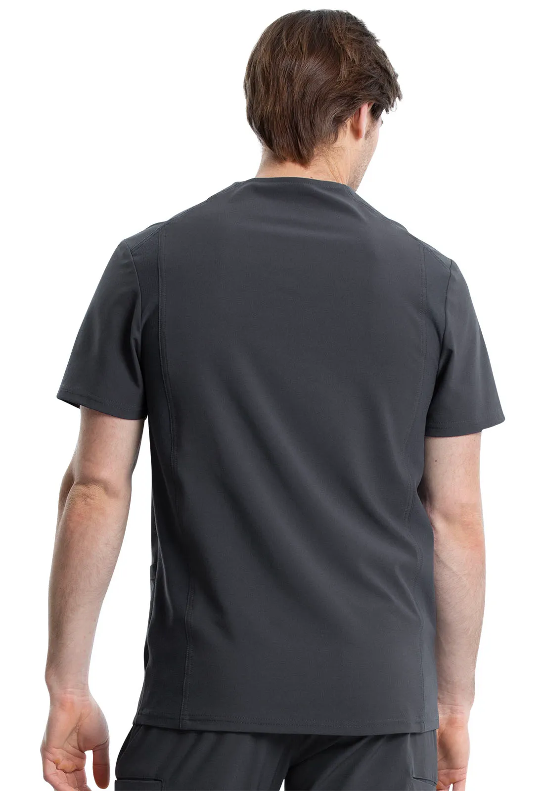 Scrub Top - Cherokee Infinity Men's V-Neck Top - Pewter, CK900A