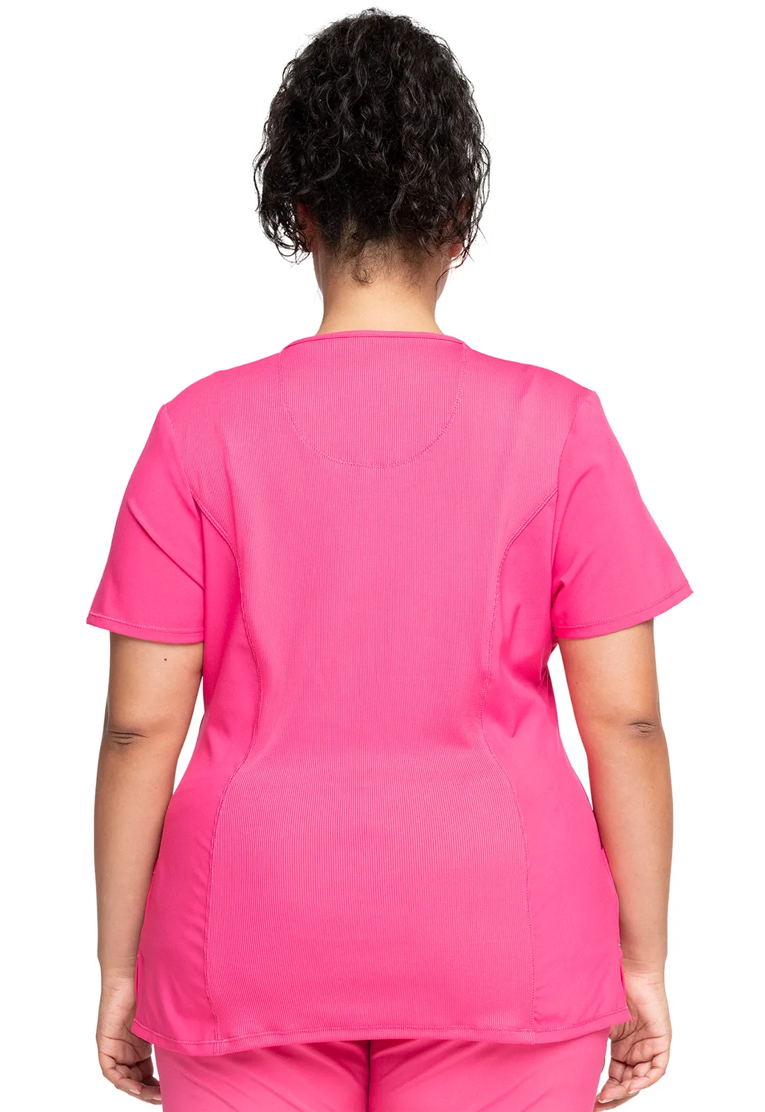 Scrub Top - Cherokee Infinity Women's Round Neck Top - Carmine Pink, 2624A