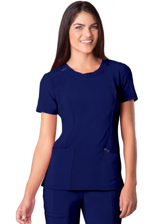 Scrub Top - Cherokee Infinity Women's Round Neck Top - Galaxy Blue, 2624A