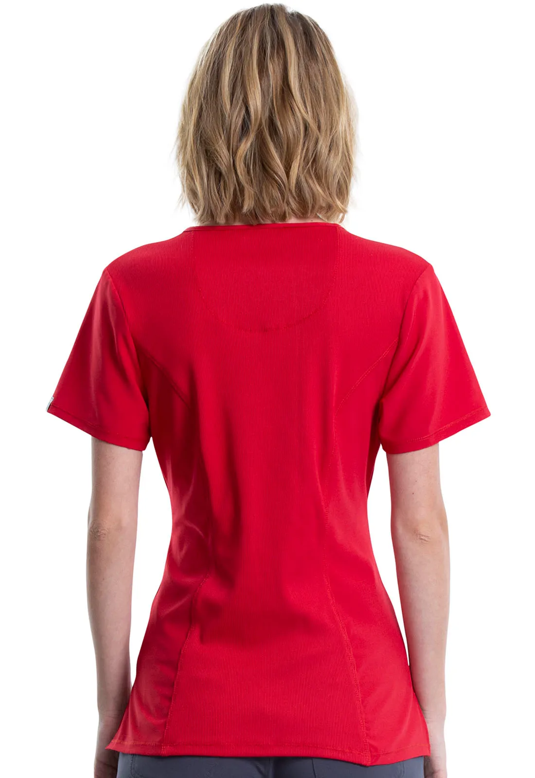 Scrub Top - Cherokee Infinity Women's Round Neck Top - Red, 2624A
