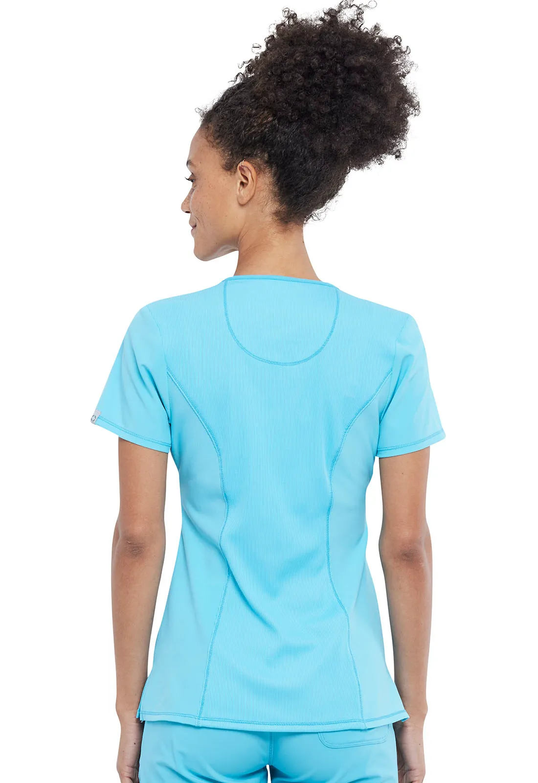Scrub Top - Cherokee Infinity Women's Round Neck Top - Turquoise, 2624A