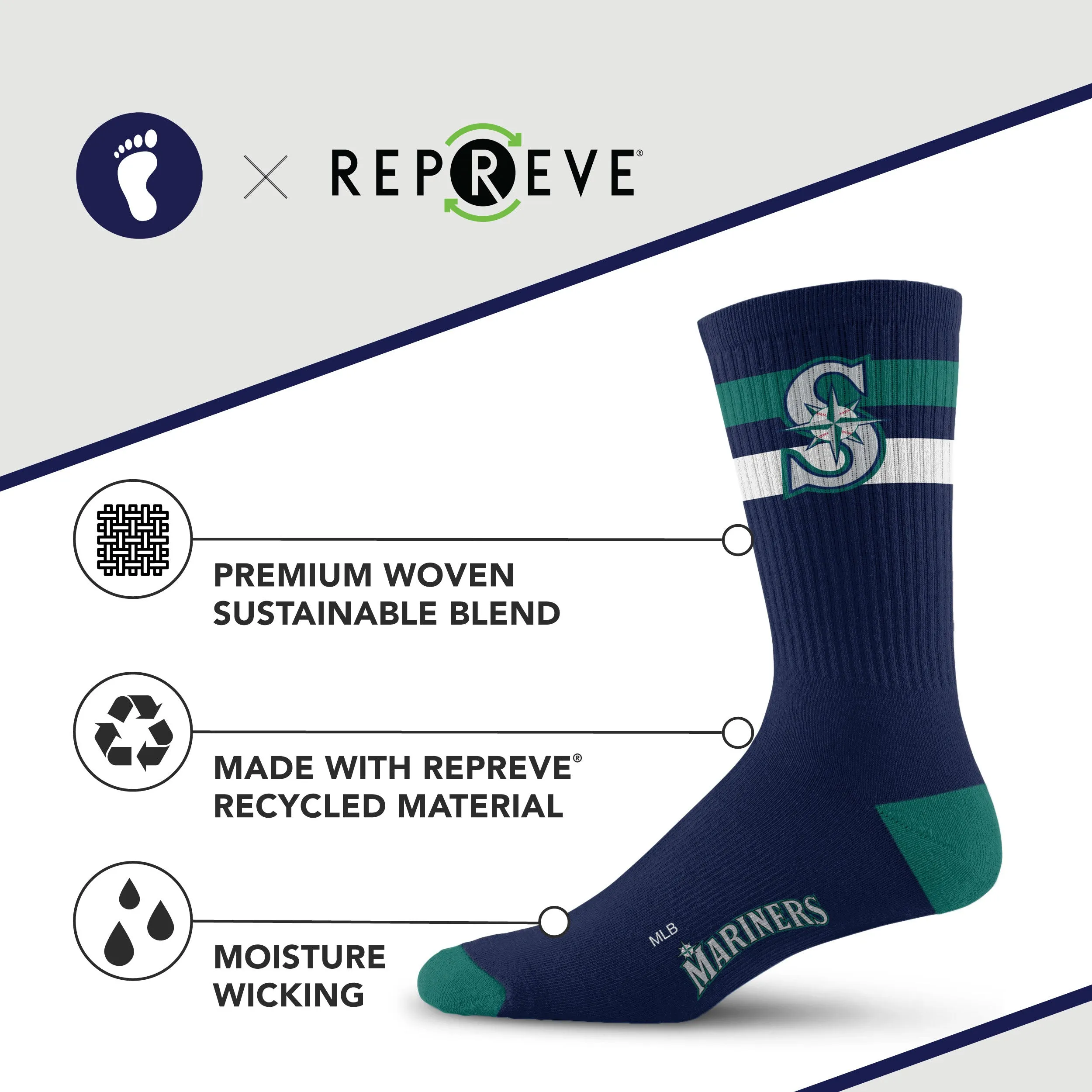 Seattle Mariners Legend Premium Crew Socks