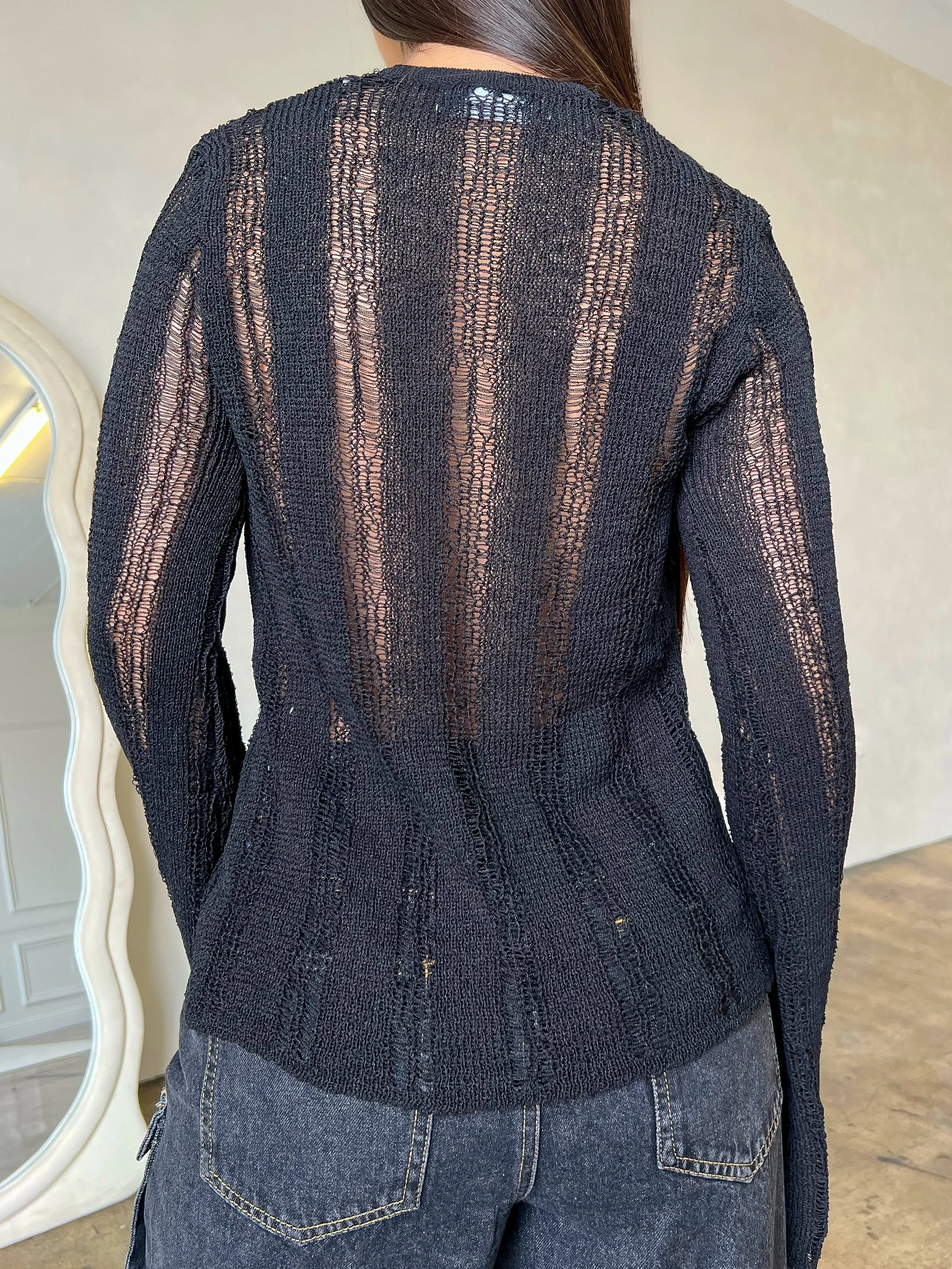 Selena Knit Top (Black)