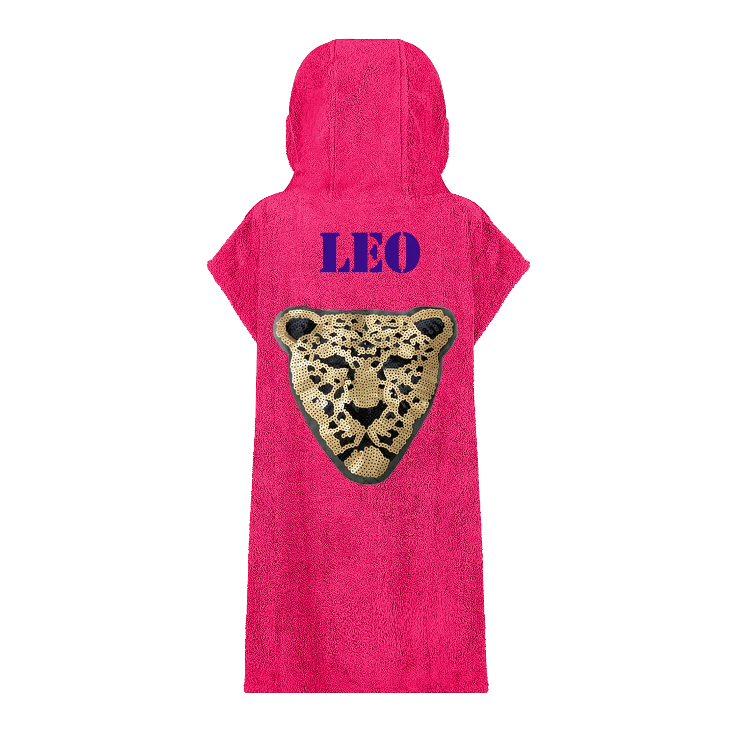 Sequin Leopard Beach Robe