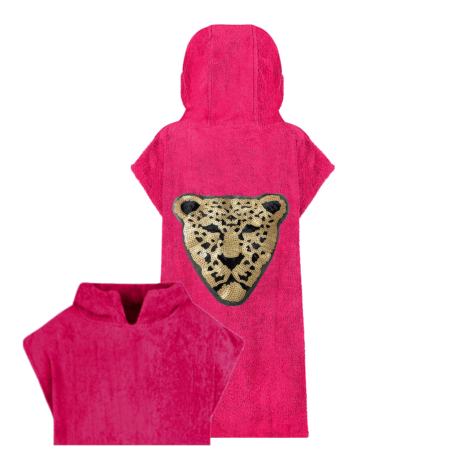 Sequin Leopard Beach Robe