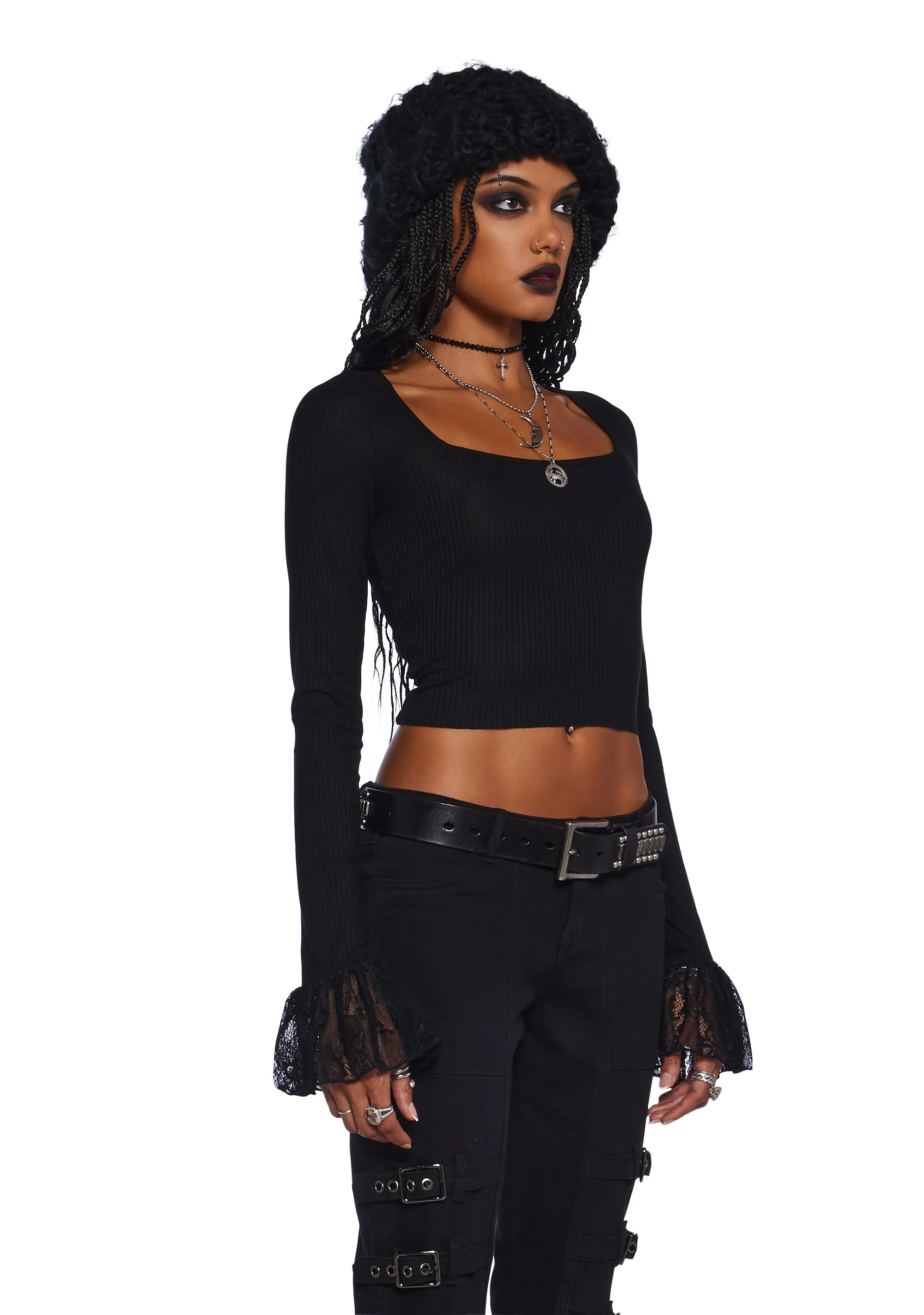 Shadowed Heart Long Sleeve Top