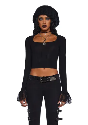 Shadowed Heart Long Sleeve Top