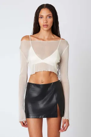 Sheer Lurex Knit Top