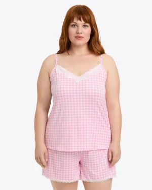 Sheryl Sleep Set in Light Pink Gingham