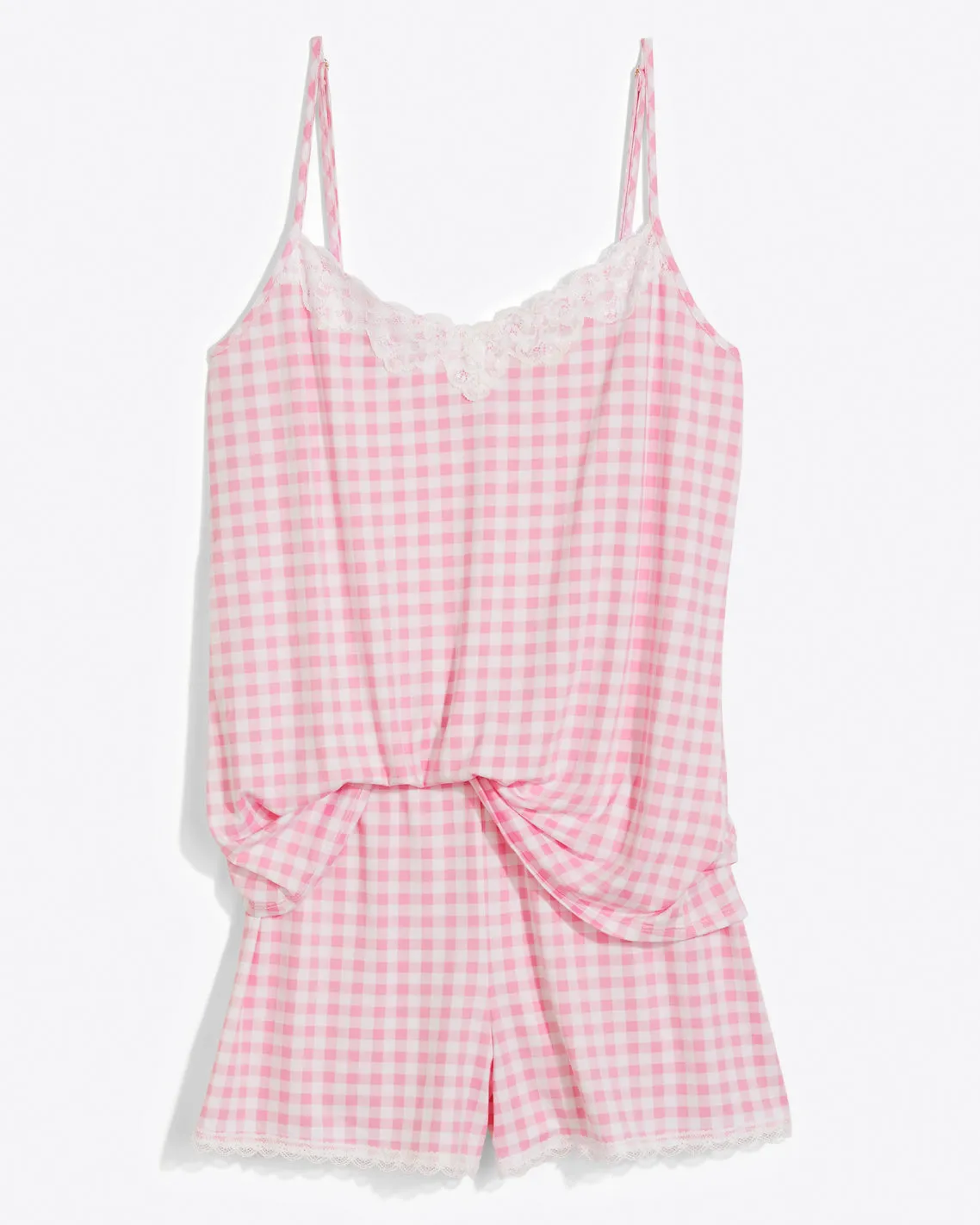 Sheryl Sleep Set in Light Pink Gingham