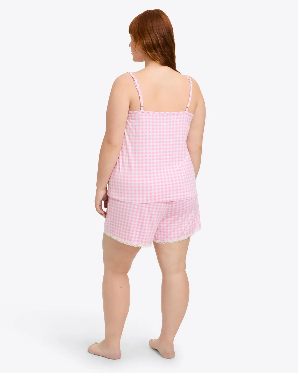 Sheryl Sleep Set in Light Pink Gingham