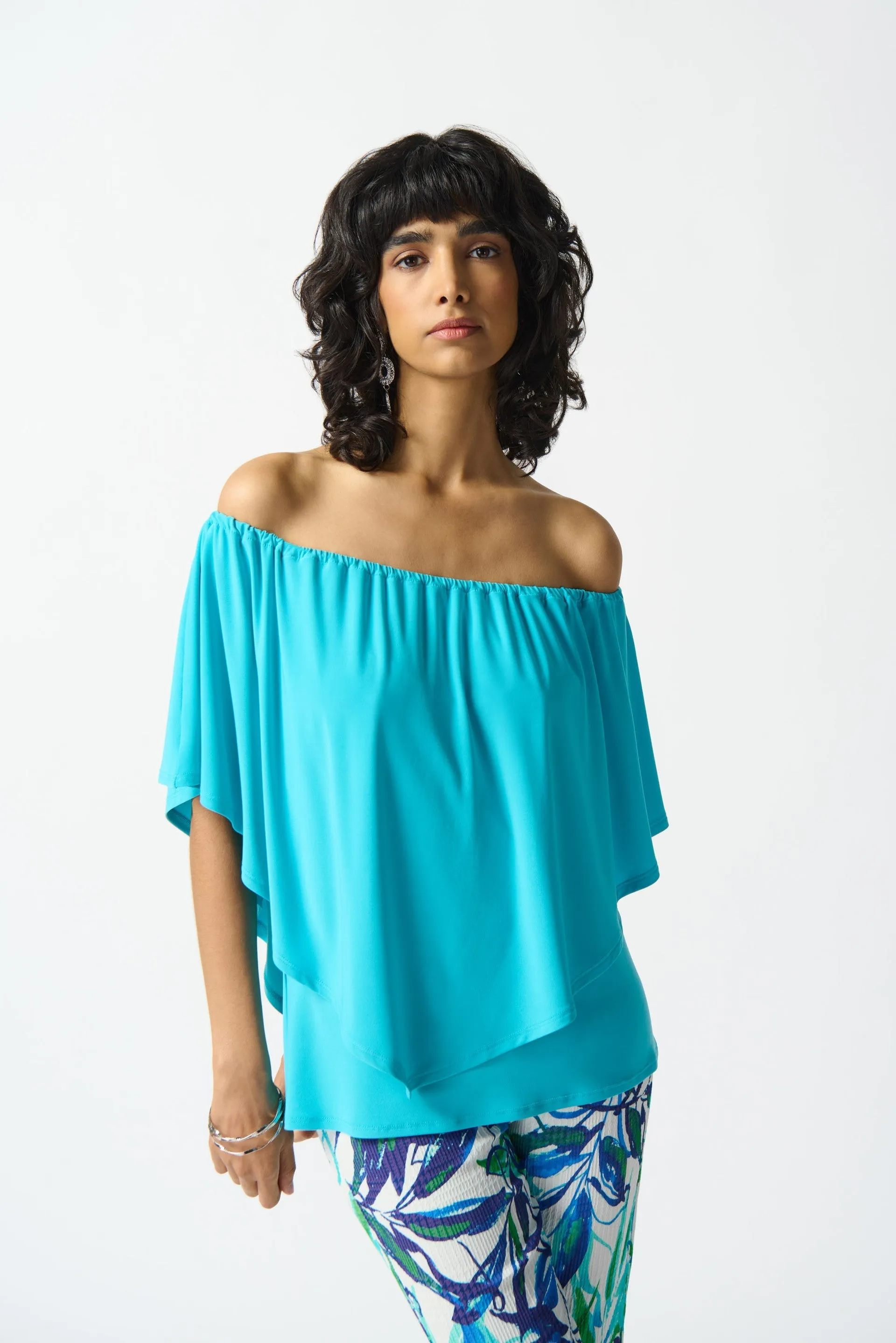 SILKY KNIT LAYERED TOP