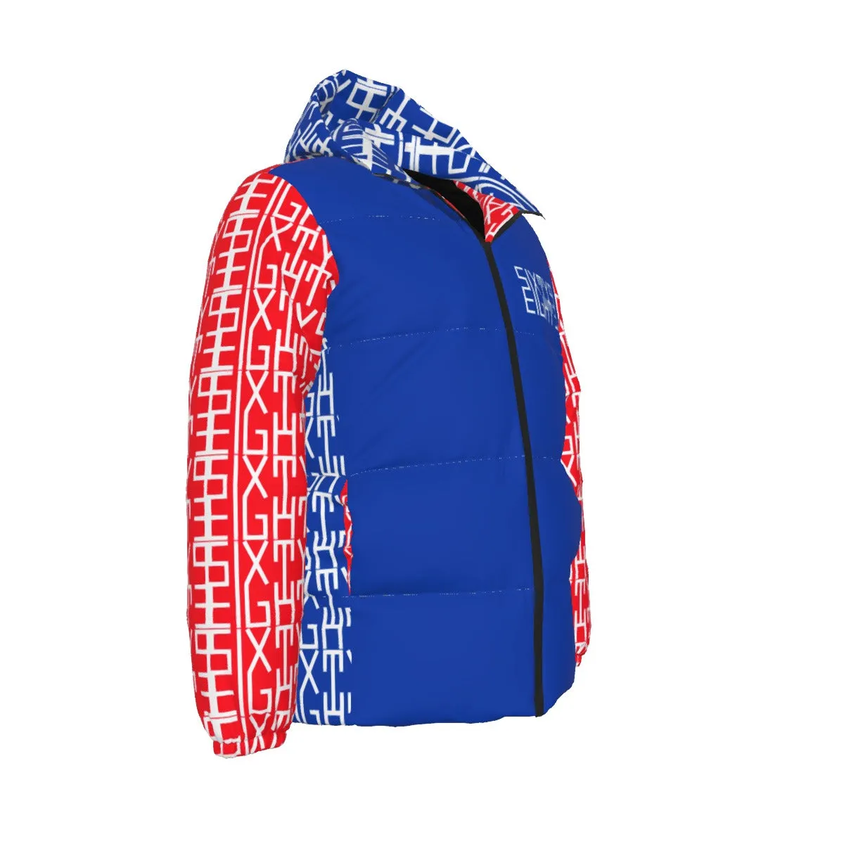 Sixty Eight 93 Infinity Logo White USA Unisex Hooded Puffer Jacket